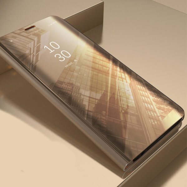 177084_oryg Smart Clear View case for Samsung Galaxy S23 gold