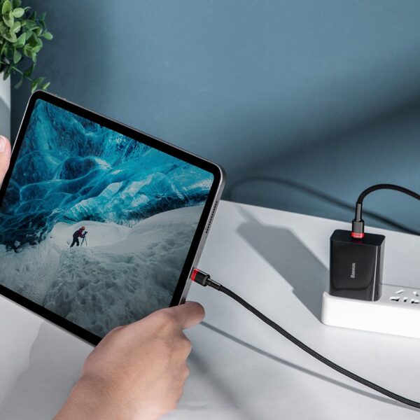 Baseus CATKLF-ALG1 USB-C - USB-C PD QC cable 100W 5A 2m - grayeng