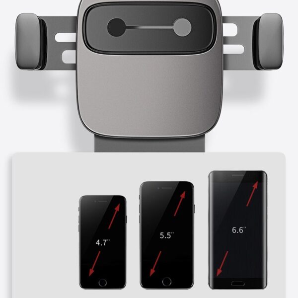 Baseus Cube SUYL-FK01 gravity phone holder 4.7-6.6" for car air vent - blackeng