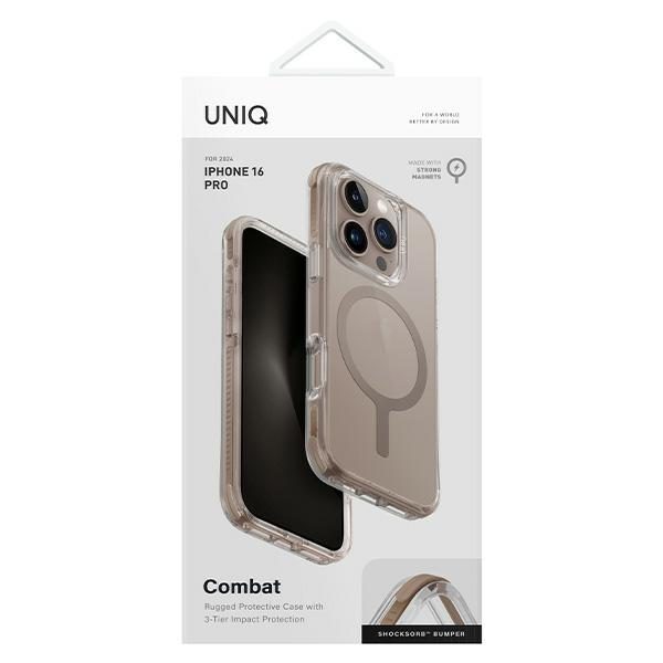 Uniq Combat iPhone 16 Pro 6.3" Magclick Charging case gold/taupe goldeng
