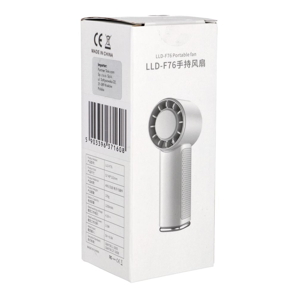 Portable fan LLD-F76S white