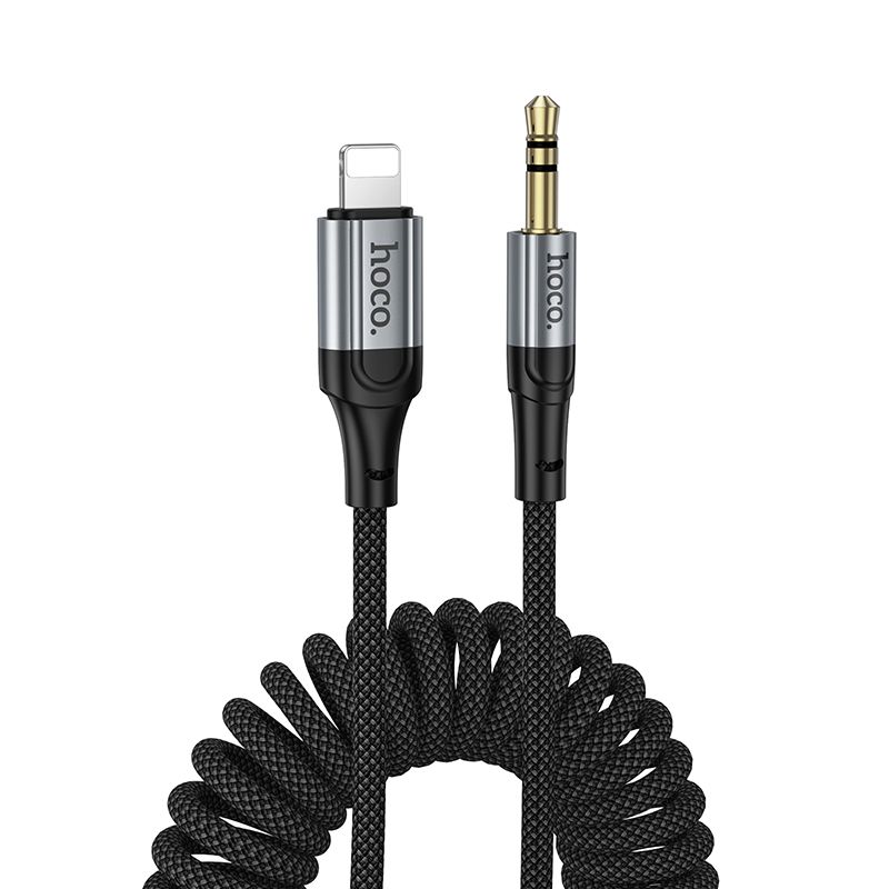 17ec633f3a5030a1673dd8c51a3739ae Cable AUX Jack 3,5 mm to Lightning Hoco 1,5 m UPA33A black