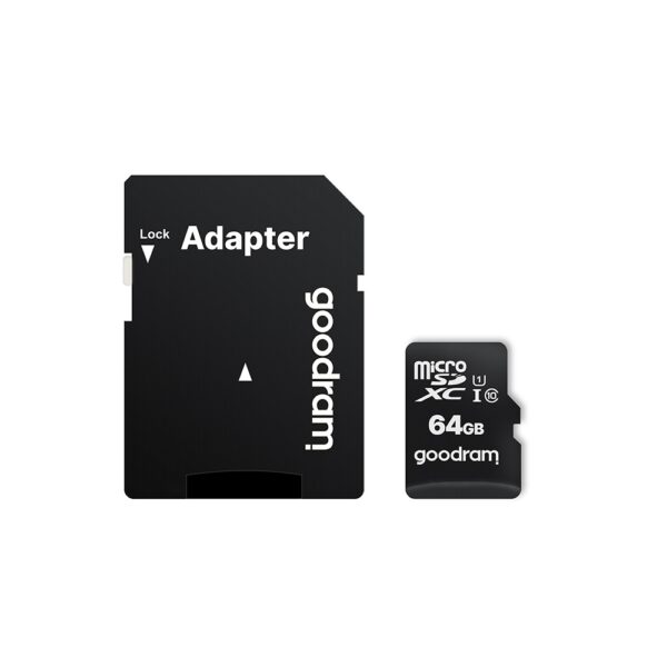 180850_oryg GoodRam memory card 64GB microSDXC cl. 10 UHS-I 30 / 15 MB/s + adapter