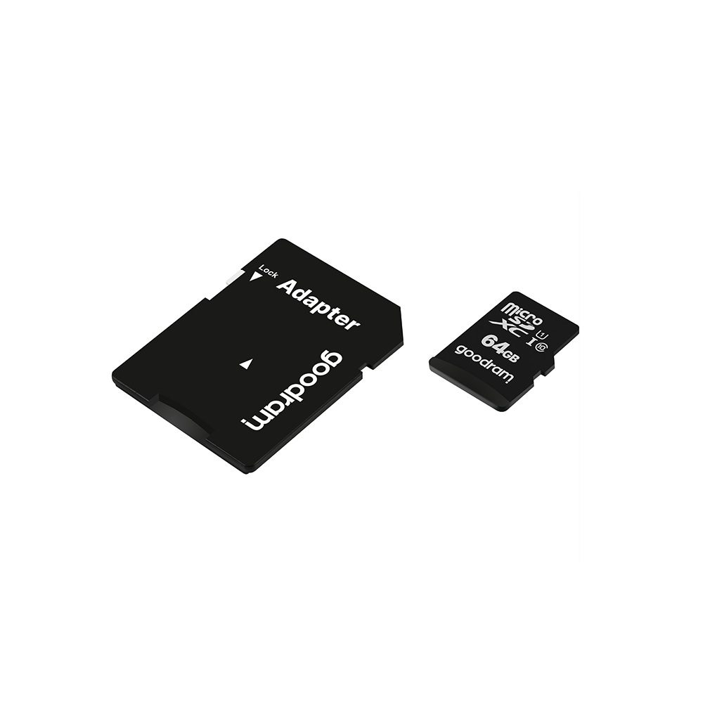 180851_oryg GoodRam memory card 64GB microSDXC cl. 10 UHS-I 30 / 15 MB/s + adapter