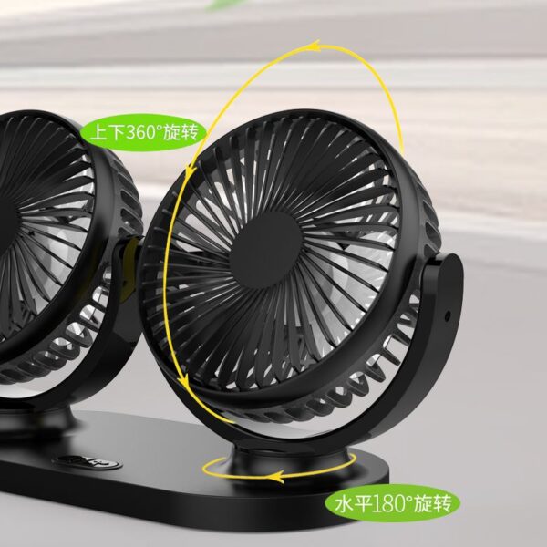 1808ab5baf8ba53730316540bfd62d9f Dual car fan powered by USB black