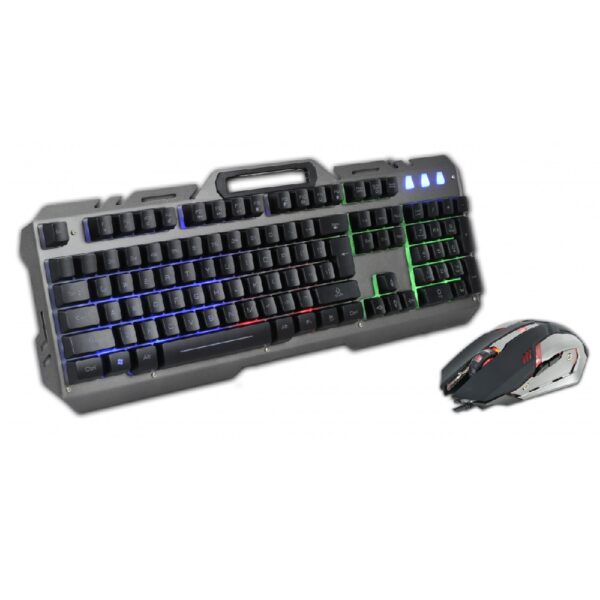 Rebeltec wired set: LED keyboard + mouse for INTERCEPTOR players