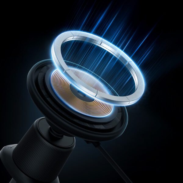 Baseus CW01 car holder for iPhone with 15W inductive charger for air vent - blackeng