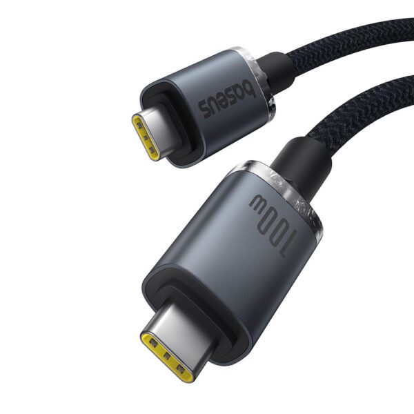 Baseus Crystal Shine CB000089 USB-C / USB-C USB3.2 cable 100W 20Gbps 1.5m - blackeng