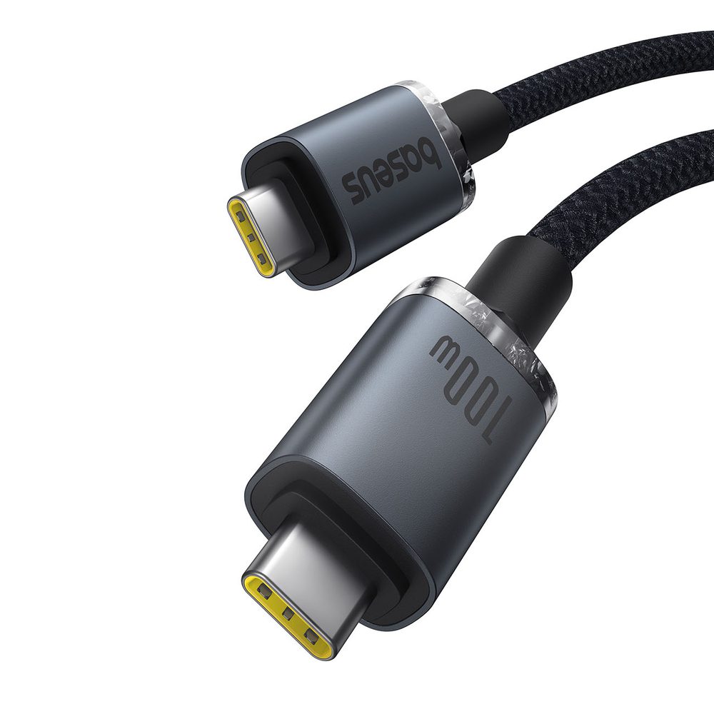 Baseus Crystal Shine CB000089 USB-C / USB-C USB3.2 cable 100W 20Gbps 1.5m - blackeng