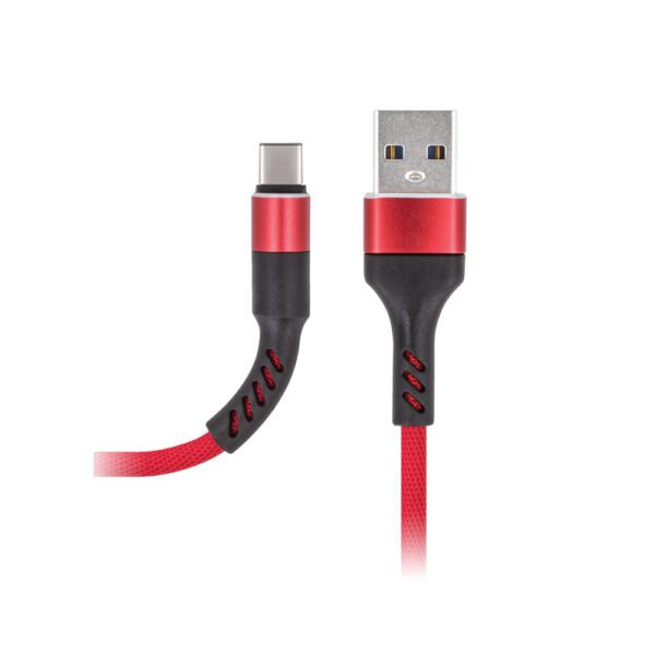 185421_oryg Maxlife MXUC-01 cable USB - USB-C 1,0 m 2A red nylon