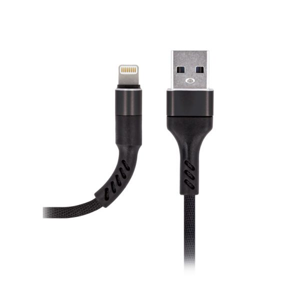 Maxlife MXUC-01 cable USB - Lightning 1,0 m 2A black nylon