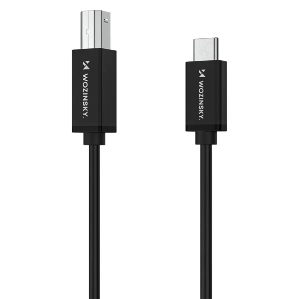 Wozinsky WKDDY2S USB-B - USB-C Cable 2m - Blackeng