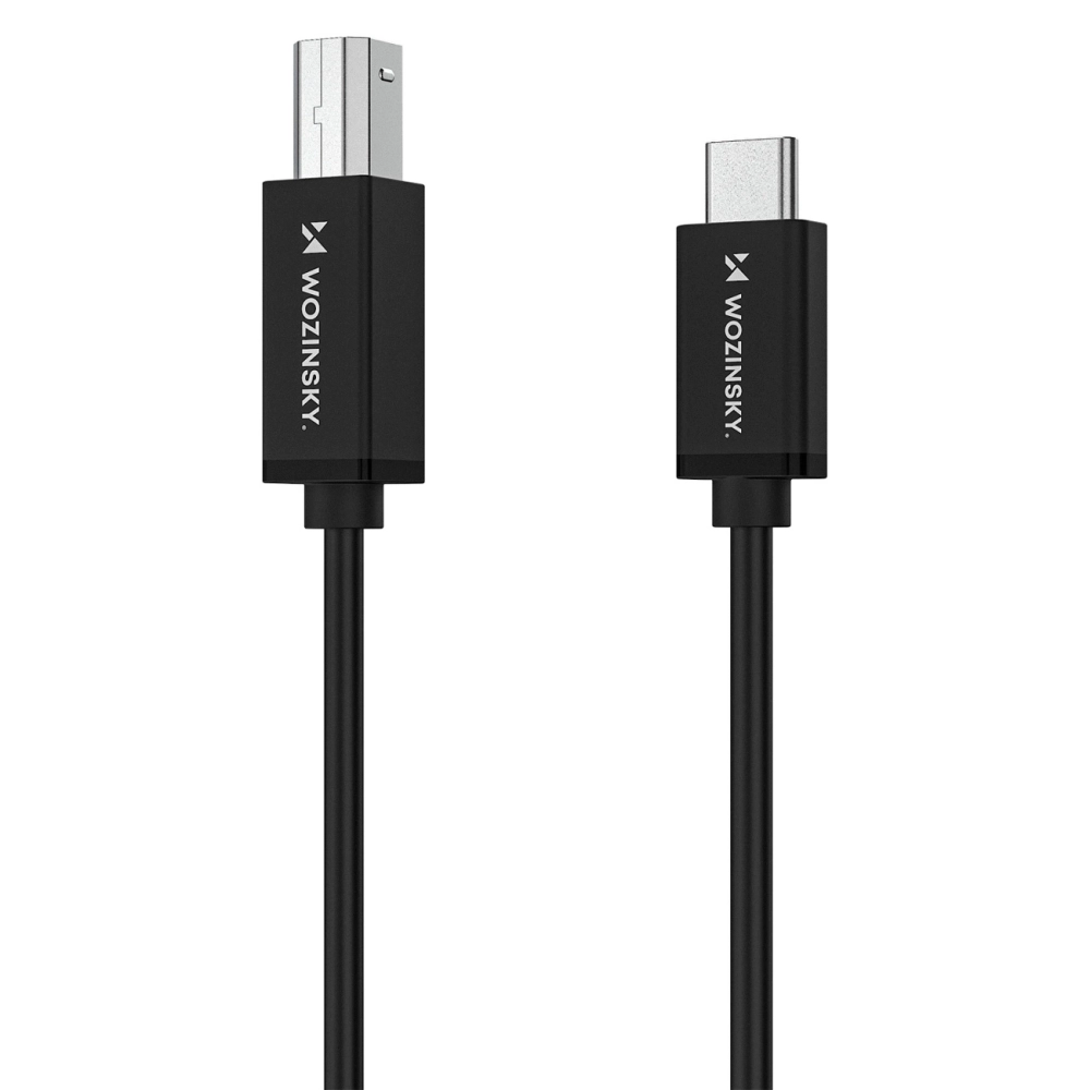 Wozinsky WKDDY2S USB-B - USB-C Cable 2m - Blackeng