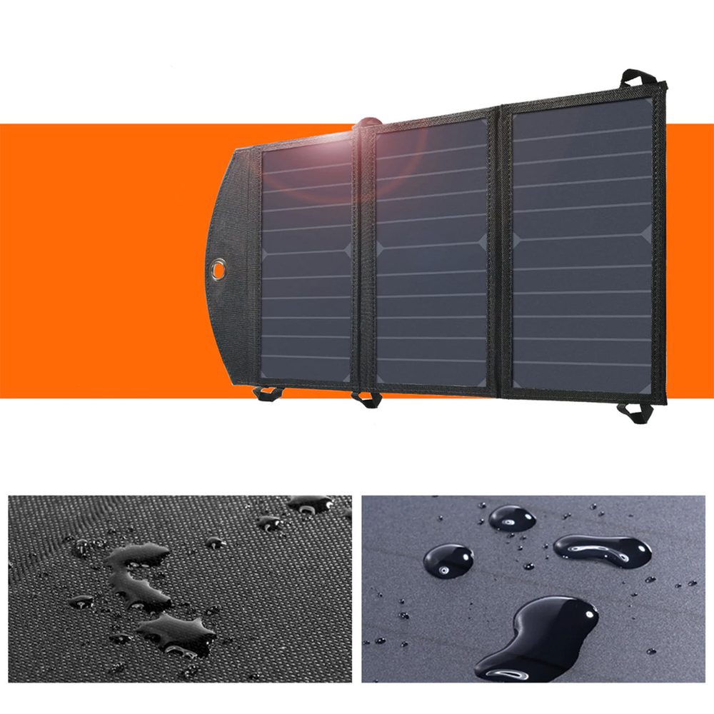 Choetech SC001 solar foldable charger 19W 2x USB-A - blackeng