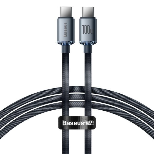 Baseus CAJY000601 USB-C - USB-C PD cable 100W 5A 480Mb/s 1.2m - blackeng