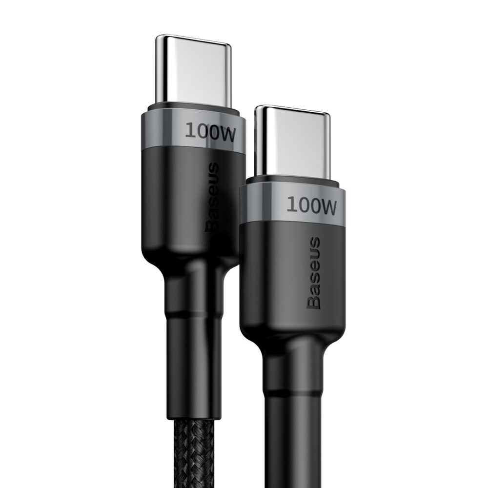Baseus cable Cafule PD USB-C - USB-C 2,0 m 5A gray-black 100W
