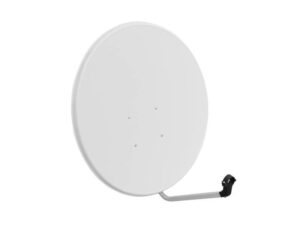 Satellite dish 80, white, 5pcs kit with mounting accessories
