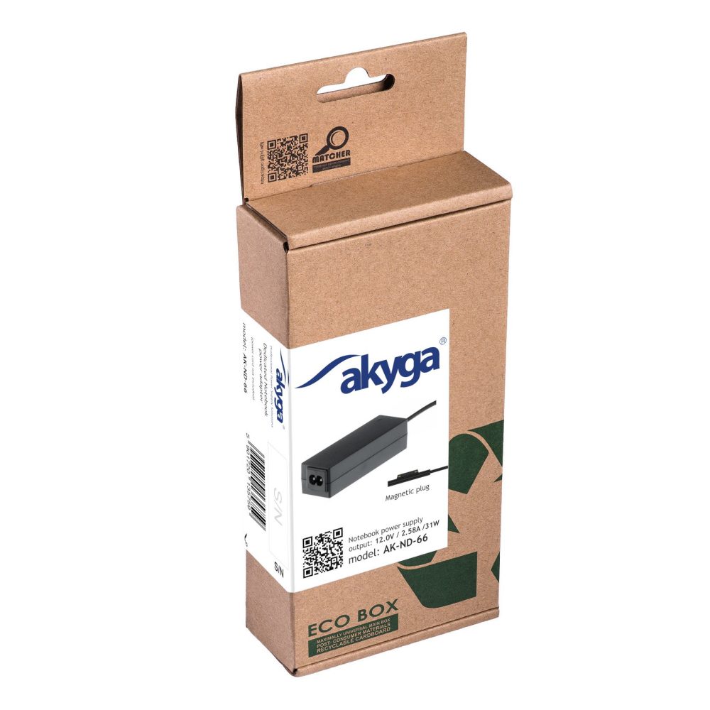 196428_oryg Akyga power supply AK-ND-66 12.0V / 2.58A 31W Surface Connect Surface PRO 3 1.2m