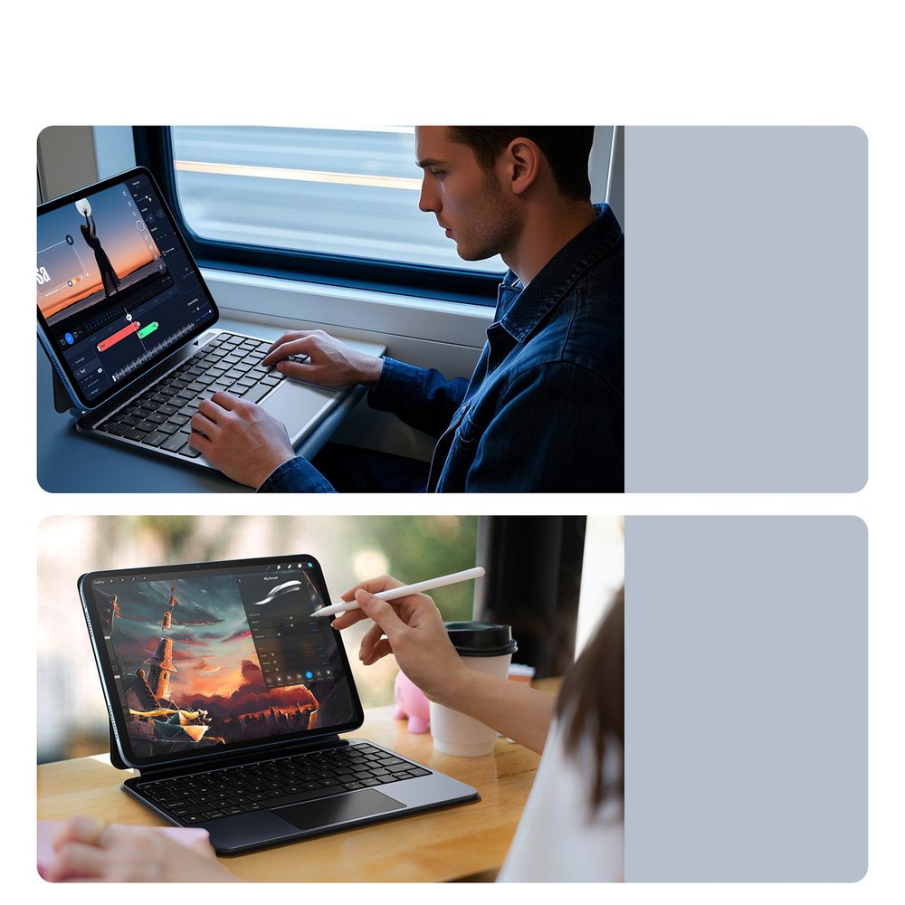 Etui z klawiaturą Dux Ducis (MK series) na iPad 10" (2022) iPad 11" (2025) - czarnepol