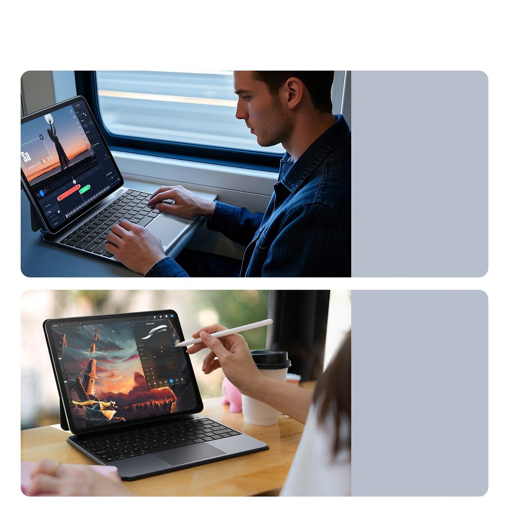 Etui z klawiaturą Dux Ducis (MK series) na iPad Pro 13" (2024) - czarnepol