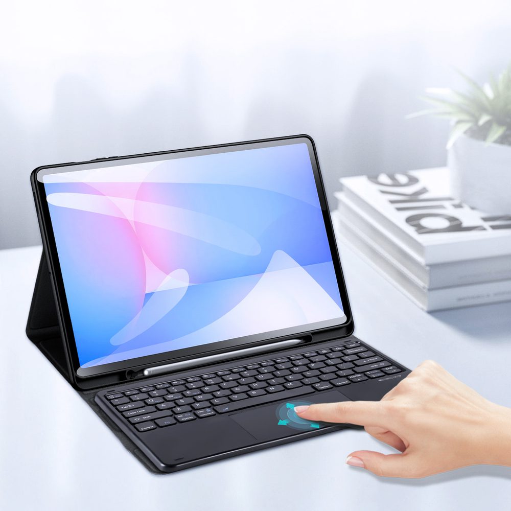 197210_6 Etui z klawiaturą Dux Ducis (TK series) na Samsung Tab S10 FE+ (Plus) - czarnepol