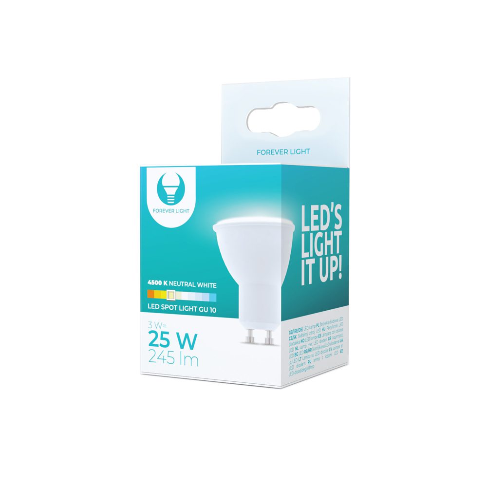198145_oryg LED Bulb GU10 3W 230V 4500K 245lm Forever Light