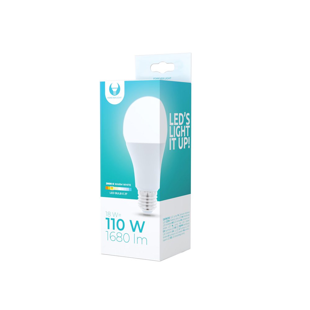 198146_oryg LED Bulb E27 A65 18W 230V 3000K 1680lm Forever Light