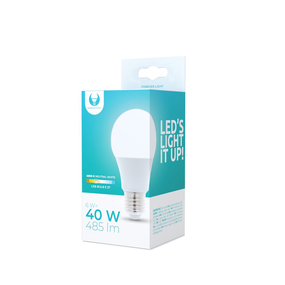 198150_oryg LED Bulb E27 A60 6W 230V 4500K 485lm Forever Light