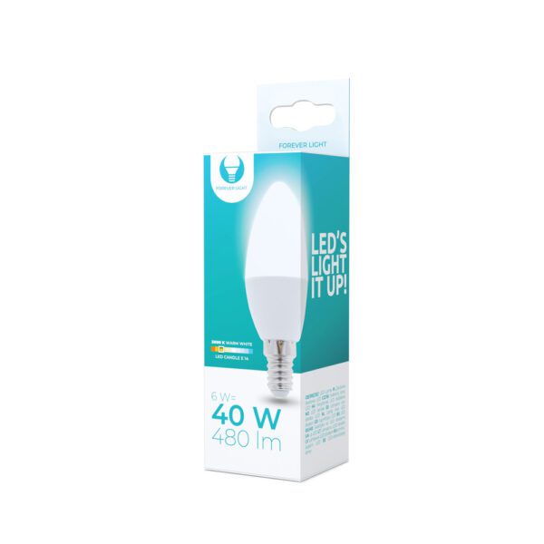 198163_oryg LED bulb E14 C37 6W 230V 3000K 480lm Forever Light