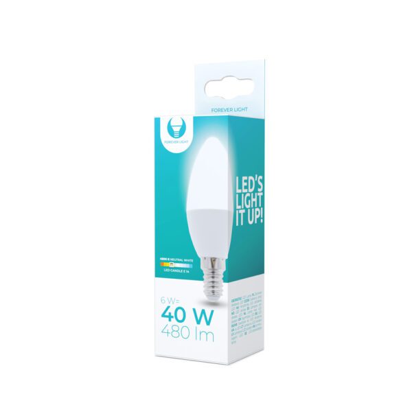 198164_oryg LED bulb E14 C37 6W 230V 4500K 480lm Forever Light