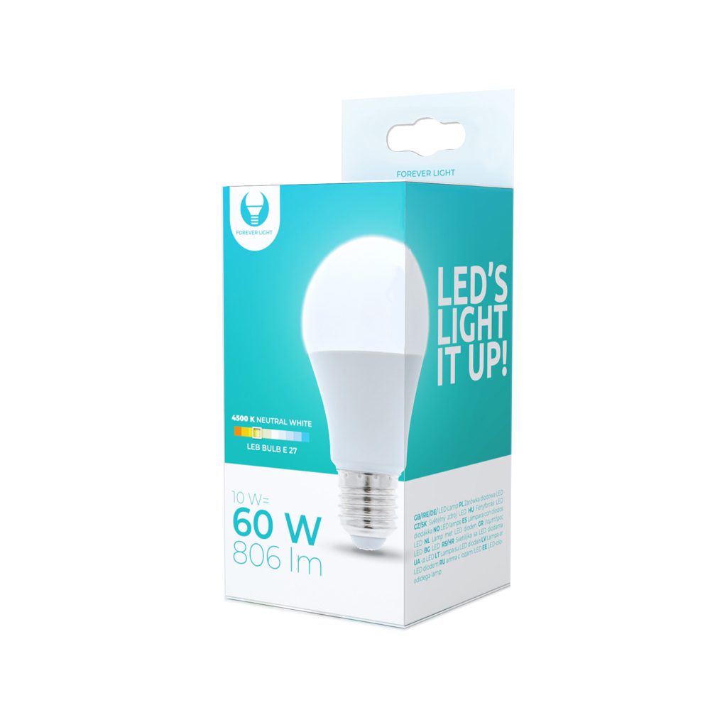 198172_oryg LED bulb E27 A60 10W 230V 4500K 806lm Forever Light