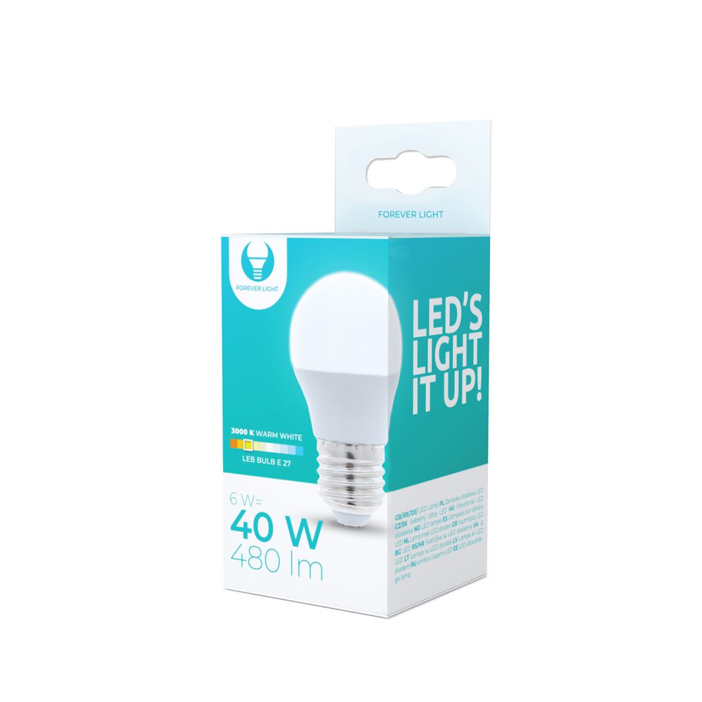 198188_oryg LED bulb E27 G45 6W 230V 3000K 480lm Forever Light