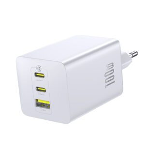 Baseus EnerFill FE11 2 x USB-C / USB-A 100W Wall Charger - Whiteeng