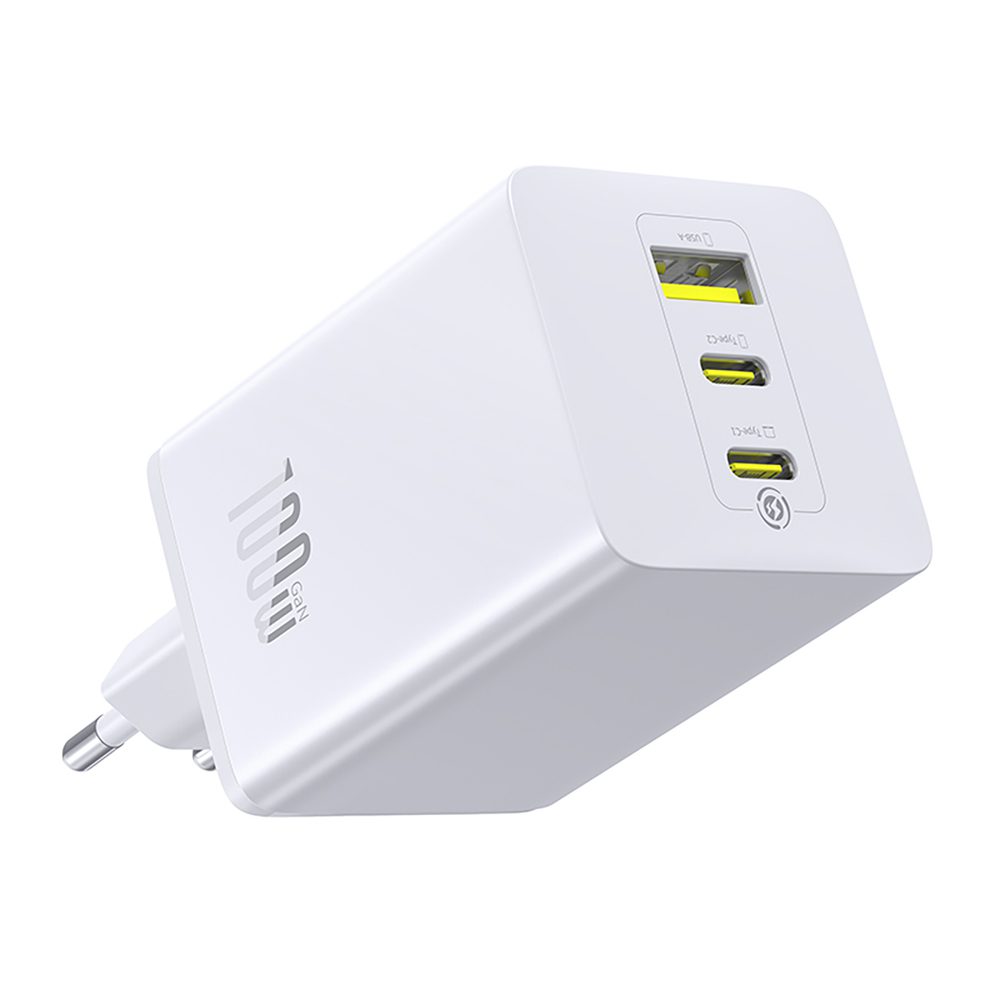198967_2 Baseus EnerFill FE11 2 x USB-C / USB-A 100W Wall Charger - Whiteeng