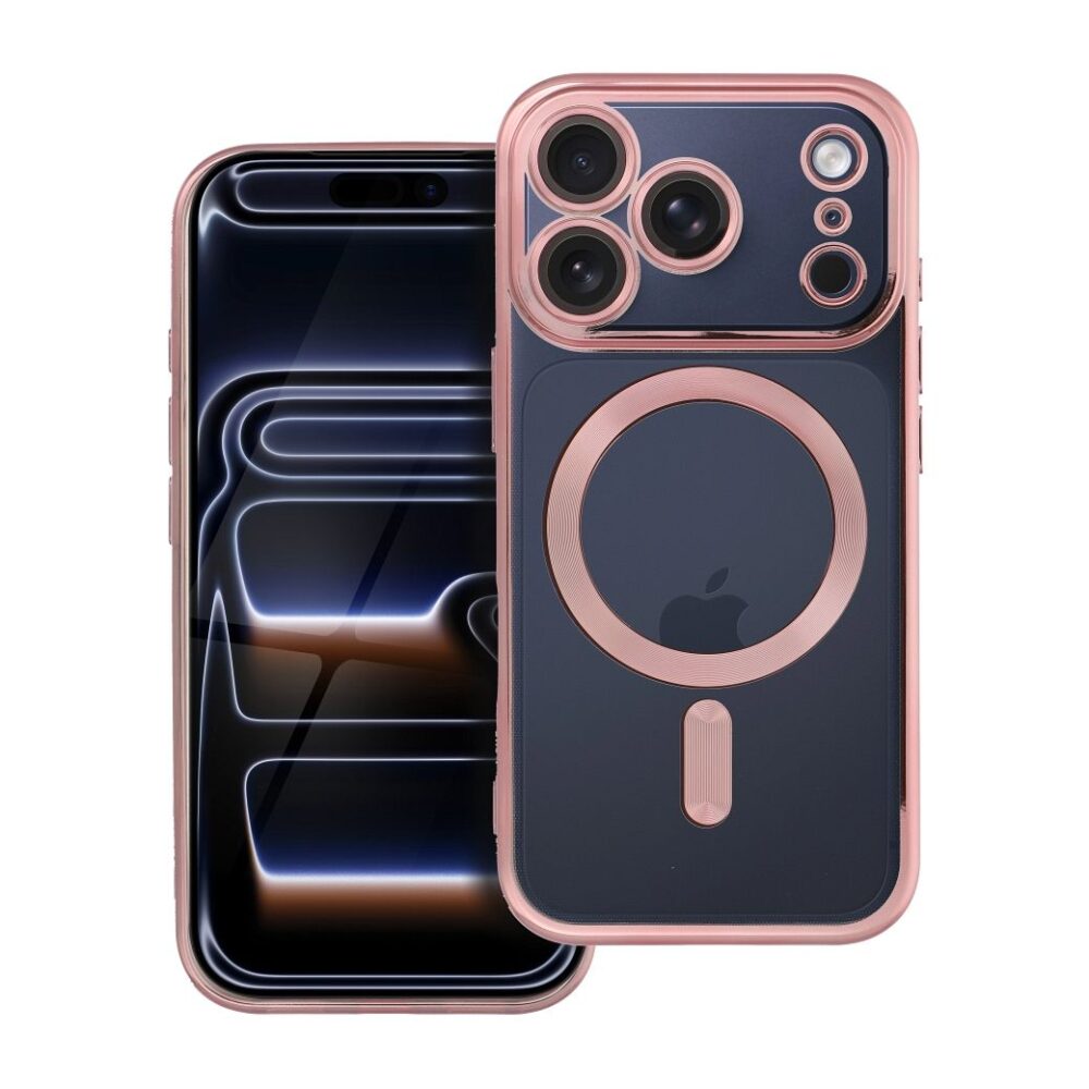 1b9fcf368642150c5ba512b422ef581f ELECTRO MAG COVER case compatible with MagSafe for IPHONE 17 Pro (full ring) rose gold