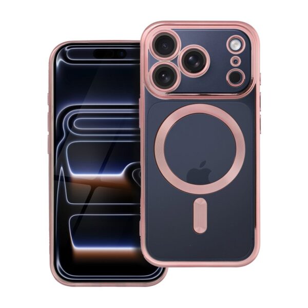 1b9fcf368642150c5ba512b422ef581f ELECTRO MAG COVER case compatible with MagSafe for IPHONE 17 Pro (full ring) rose gold