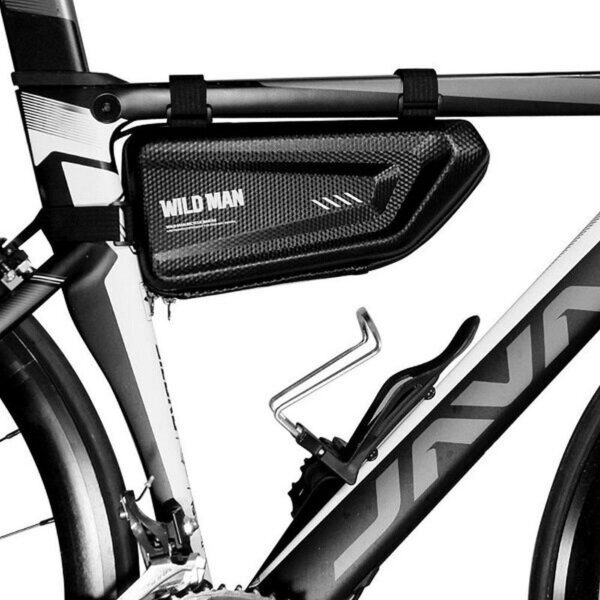 1ba9b77d0069018be55ae9bb81f395b8 WILDMAN traveling bag under the bike frame with zipper 1,5L E4 black