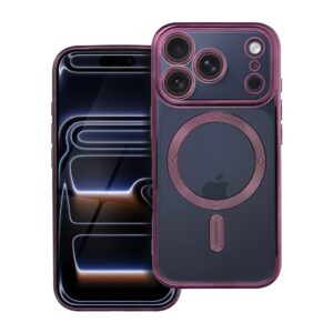 ELECTRO MAG COVER case compatible with MagSafe for IPHONE 17 Pro (full ring) deep purple