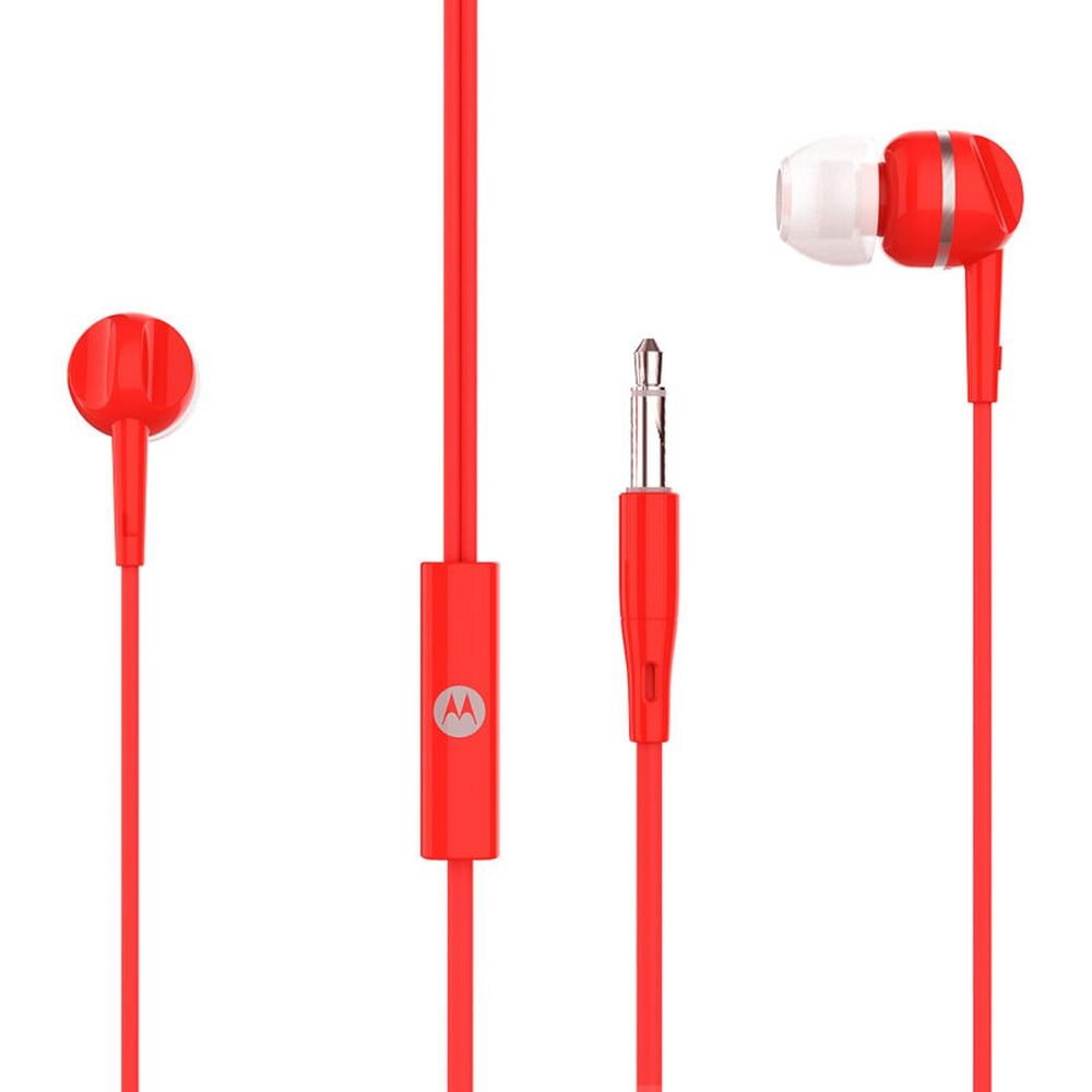 Wire earphones Jack 3,5 mm Motorola Pace 105 red