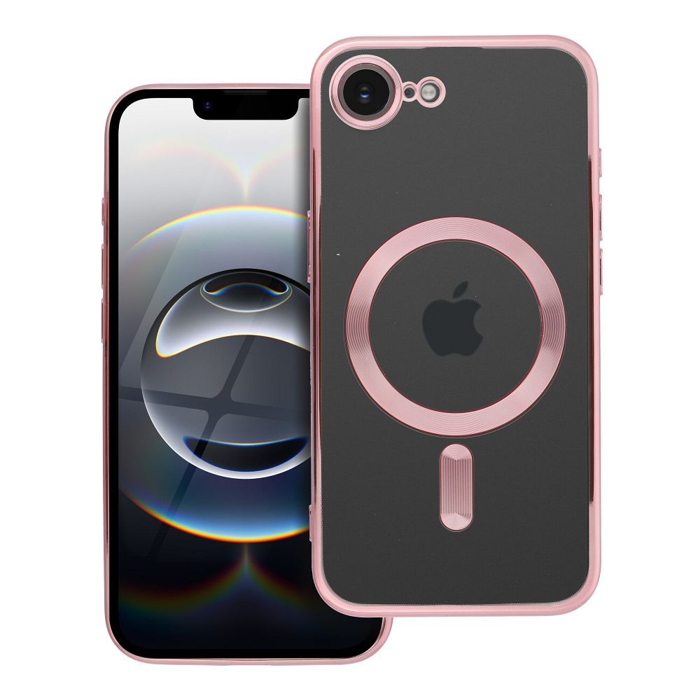 1f8909c977e3b59e2b9e26ee76968f85 ELECTRO MAG COVER case compatible with MagSafe for IPHONE 16e rose gold