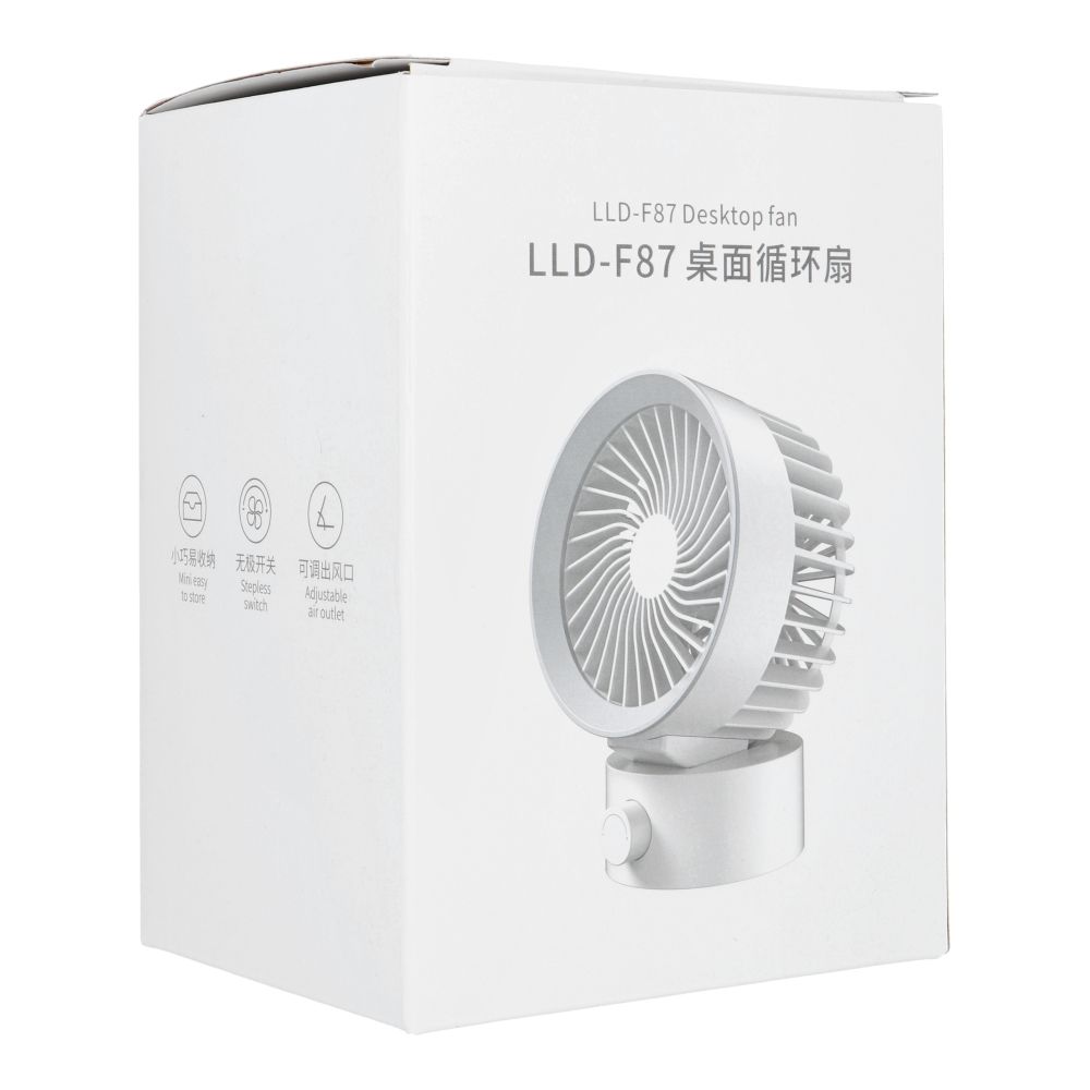 1fa8c89528ba6bd241cd7fb110fd3ca9 Desk fan powered by USB A LLD-F87U white