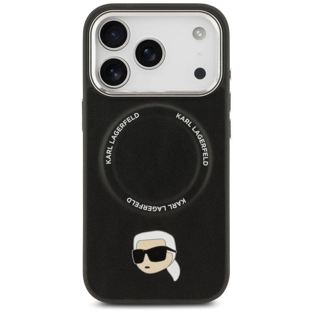 1fc4ef52c02c8550d8d43e9b46a70715 KARL LAGERFELD case for IPHONE 17 Pro Max compatible with MagSafe KLHMP17XPSMLRKLK (PU Karl Pin) black