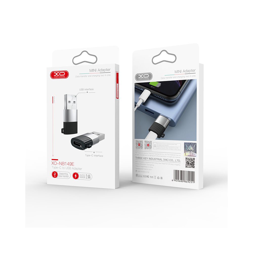 200192_oryg XO adapter NB149-E USB-C - USB black