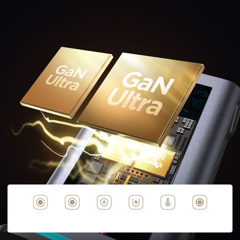 200625_7 Ładowarka Joyroom JR-TCM02 GaN 65W stacja ładująca 4xUSB-C 2xUSB-A wtyczka UK - szarapol