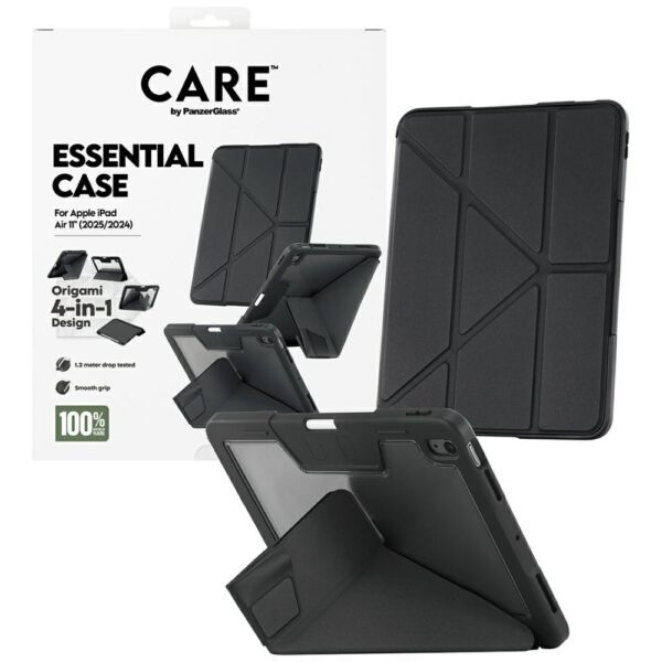 Care by PanzerGlass Y fold case for iPad Air 11" 2025 (7th gen.) / iPad Air 11" 2024 (6th gen.) - blackeng