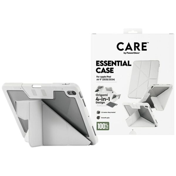 201474_1 Care by PanzerGlass Y fold case for iPad Air 11" 2025 (7th generation) / iPad Air 11" 2024 (6th generation) - light grayeng