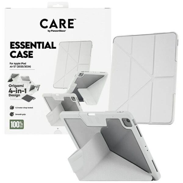 Care by PanzerGlass Y fold case for iPad Air 13" 2024 / 2025 - light grayeng