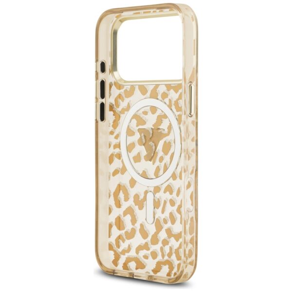 Guess Leopard Glitter MagSafe Case for iPhone 17 Pro Max - Browneng