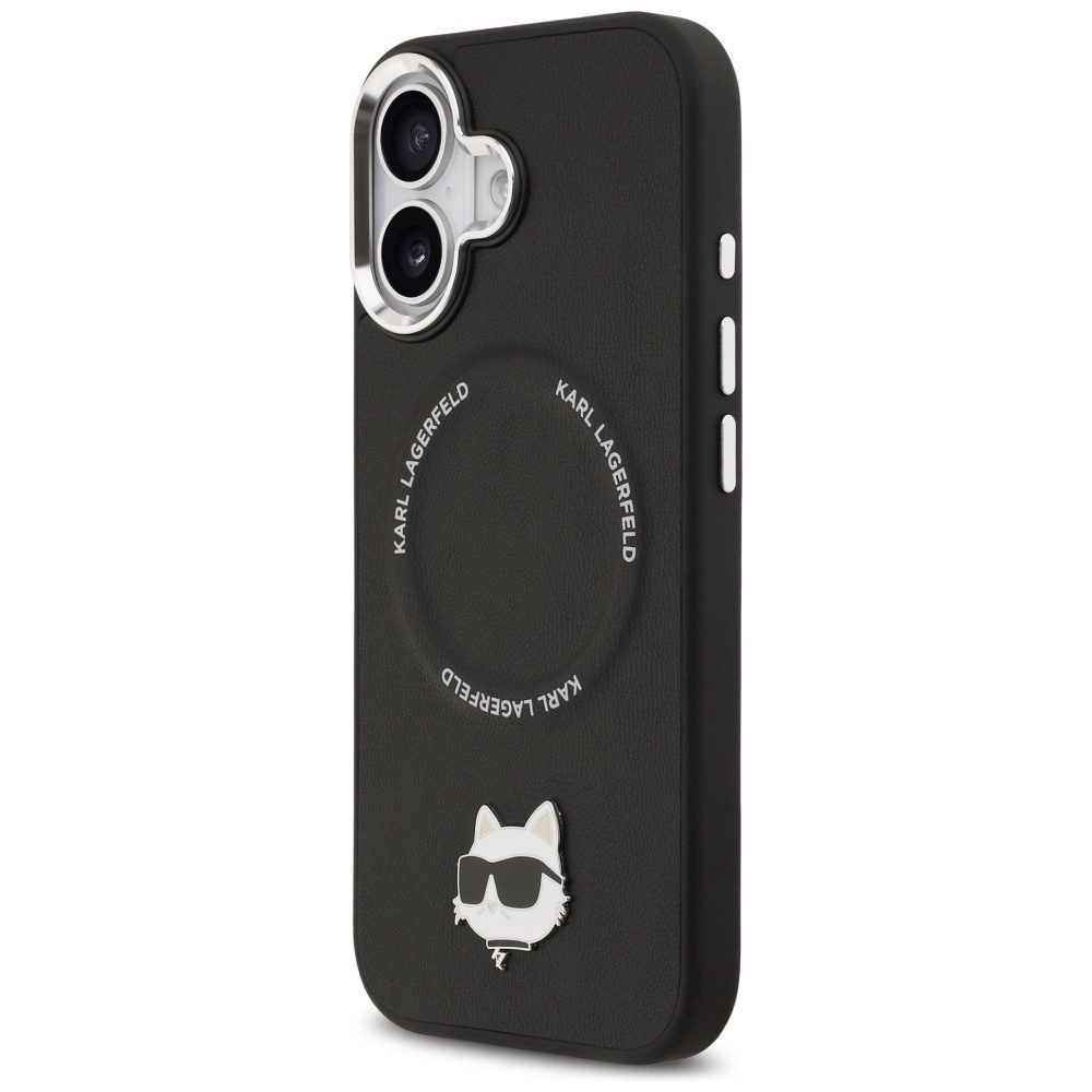 201489_2 Karl Lagerfeld Choupette Pin MagSafe Case for iPhone 17 - Blackeng