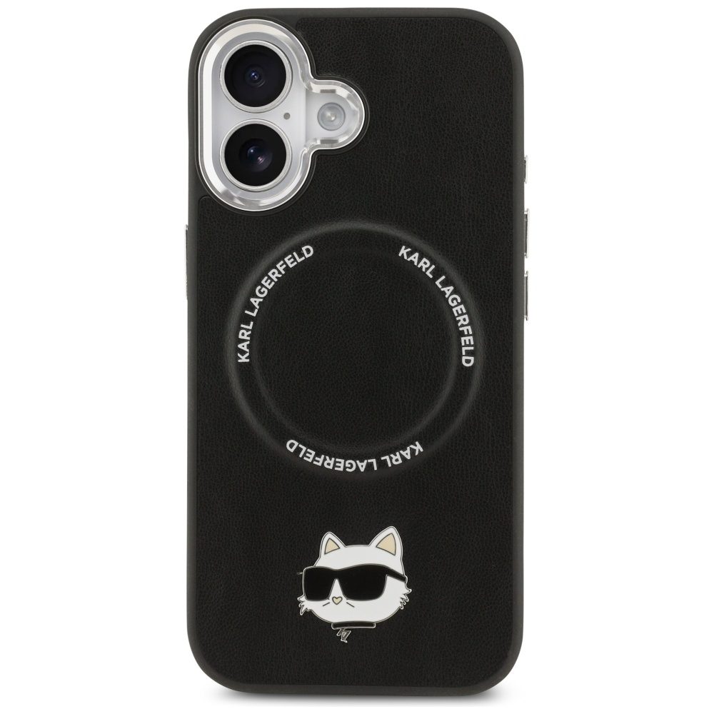 201489_3 Karl Lagerfeld Choupette Pin MagSafe Case for iPhone 17 - Blackeng